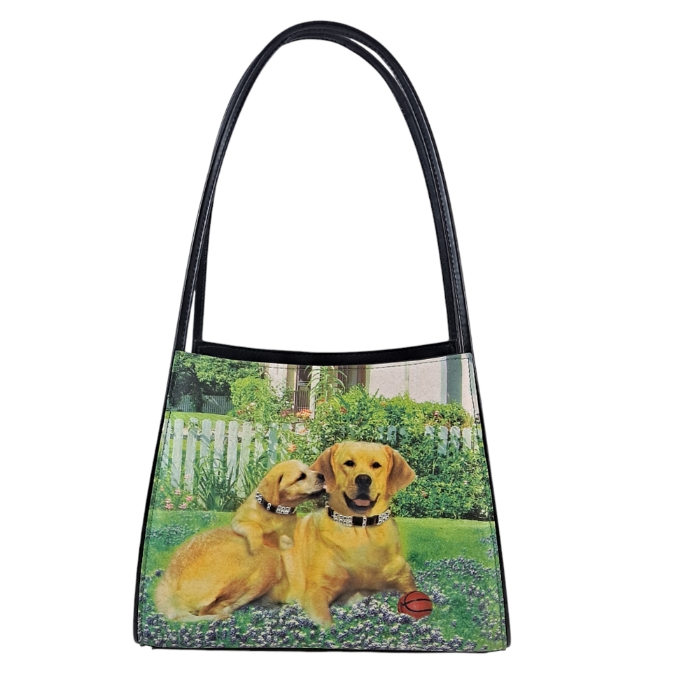 Blossom Collection Golden Retriever Bling Handbag Purse